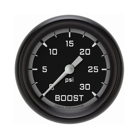 Classic Instruments Autocross Gray 2 5/8" Boost Gauge, 30 psi - AX342GBPF