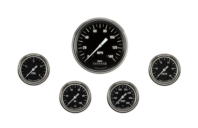 Classic Instruments Hot Rod Five Gauge Set 354 - HR354SLF