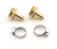 Mr Gasket Carburetor Inlet Fittings - 7/8-20 Male To 3/8 Inch Hose Barb - Brass - 1543