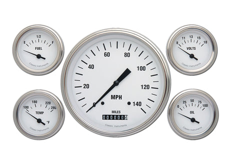 Classic Instruments White Hot Five Gauge Set - WH54SLF