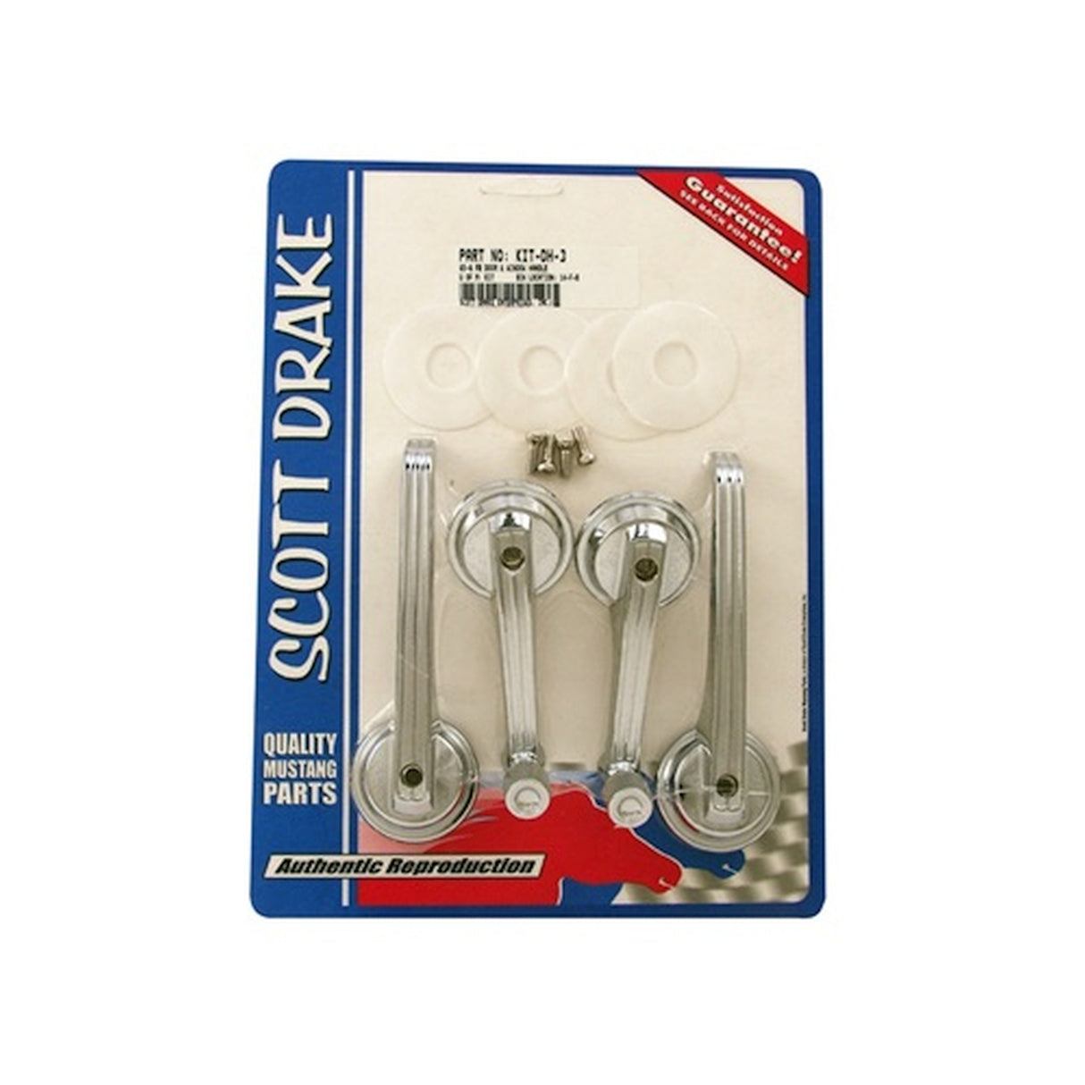 Scott Drake 65-67 Fastback Door Handle & Window Crank Kit (Late 1965) - KIT-DH-3