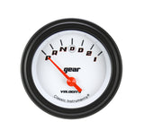 Classic Instruments Velocity White 2 1/8" Gear Indicator, Overdrive - VS06WBLF