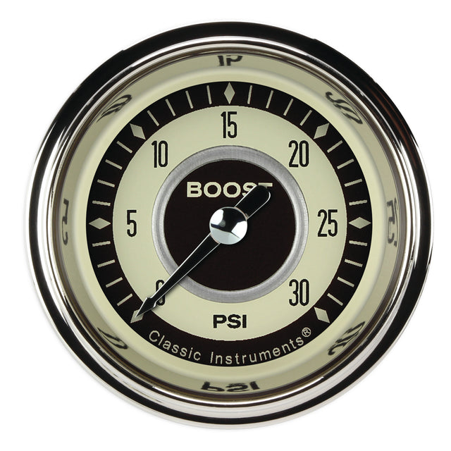 Classic Instruments Nostalgia VT 2-1/8" Boost Gauge (30 PSI) - NT142SHC