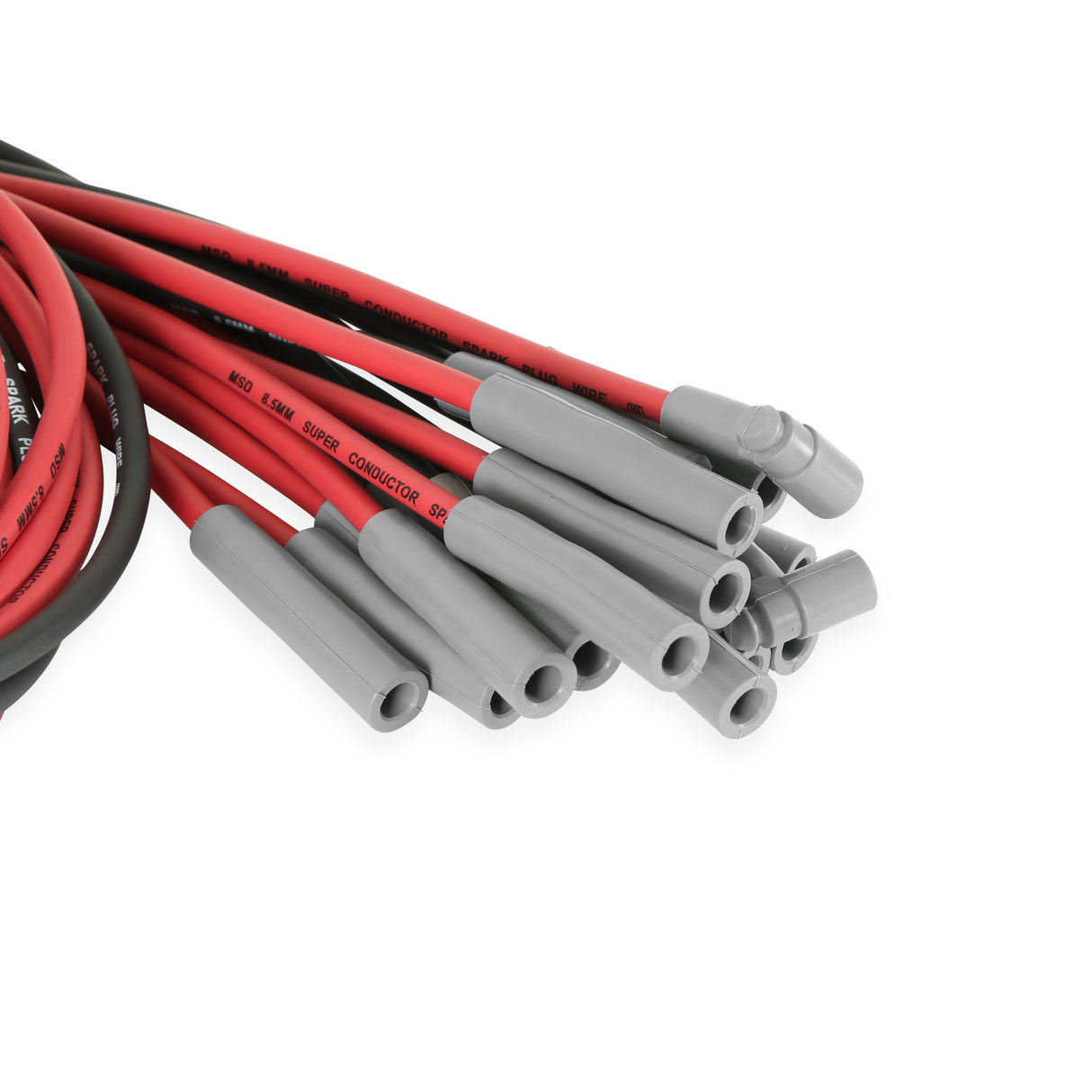 MSD Dual Plug Hemi Wire Set, Red and Black Super Conductor 8.5mm - 31559