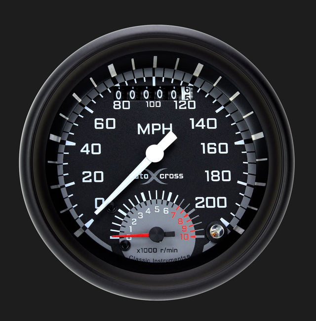 Classic Instruments AutoCross Gray 3 3/8" Ultimate - AX20GBLF
