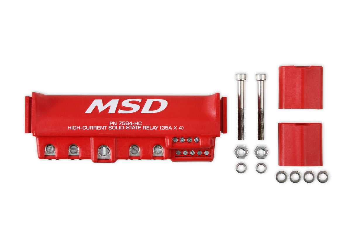 MSD High-Current Solid-State Relay 35Ax4, Red - 7564-HC
