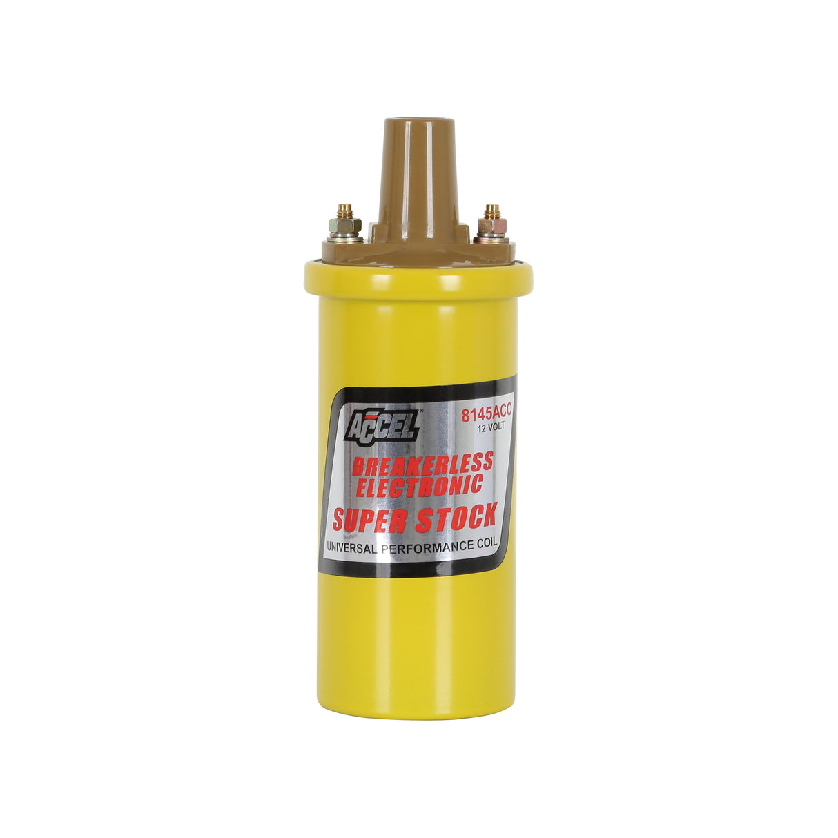 ACCEL Ignition Coil - SuperStock - Breakerless Electronic Coil - Yellow - 8145ACC