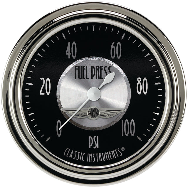 Classic Instruments All American Tradition 2 5/8" Fuel Pressure Gauge, 100 psi - AT346SLC