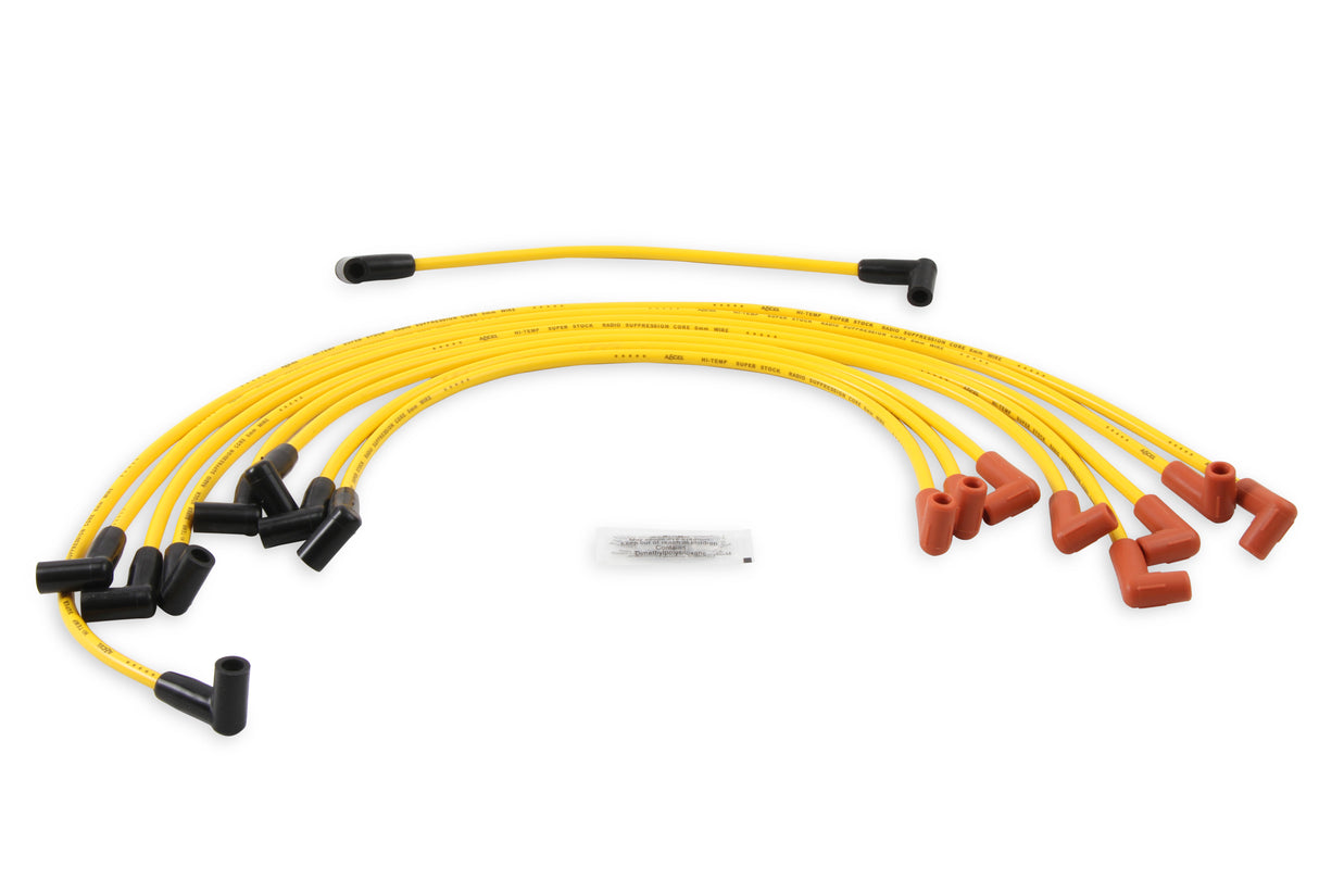 ACCEL Spark Plug Wire Set - 8mm - Yellow with HEI Stock Style Boots - 4048