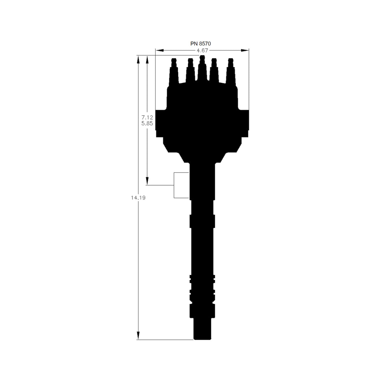MSD Chevy Pro-Billet Small Diameter V8 Distributor - 8570