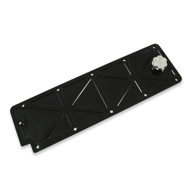 Holley 241-362 LS Valley Cover with Oil Fill - Black Billet