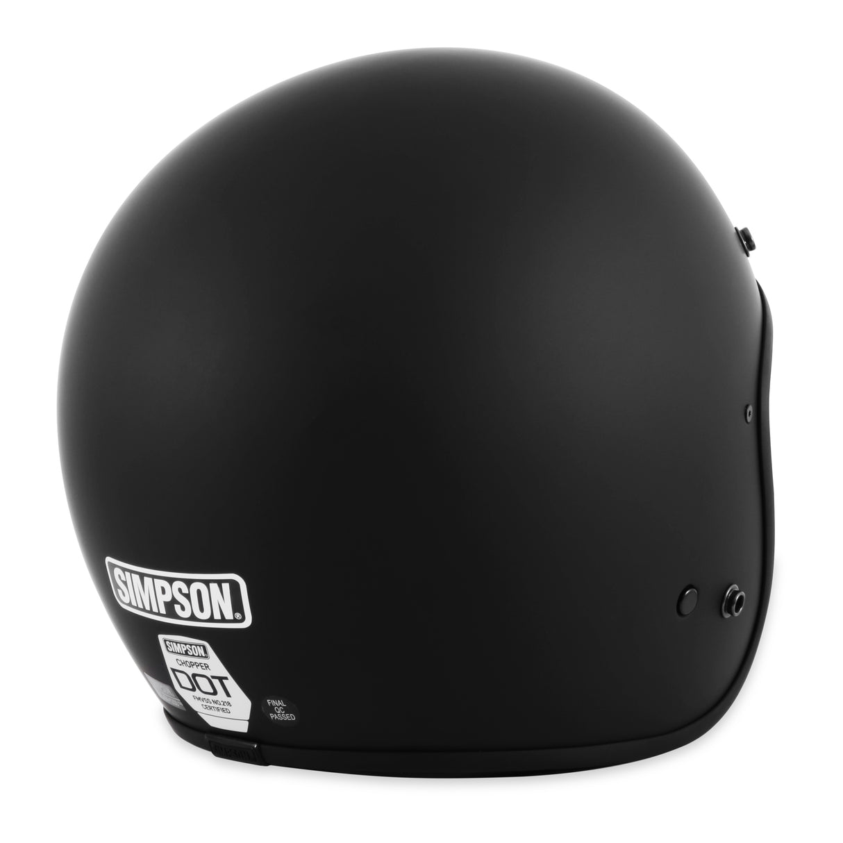 Simpson Motorcycle Chopper Helmet - Flat Black XL - CHOP3XL