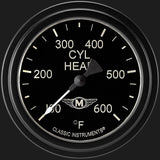Classic Instruments Moal Bomber 2 5/8" Cylinder Head Temp. Gauge - MA397BLF