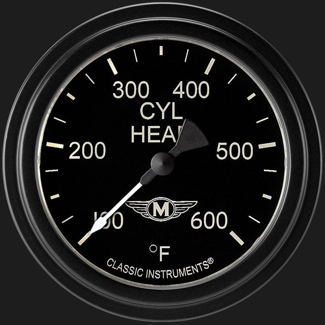 Classic Instruments Moal Bomber 2 5/8" Cylinder Head Temp. Gauge - MA397BLF