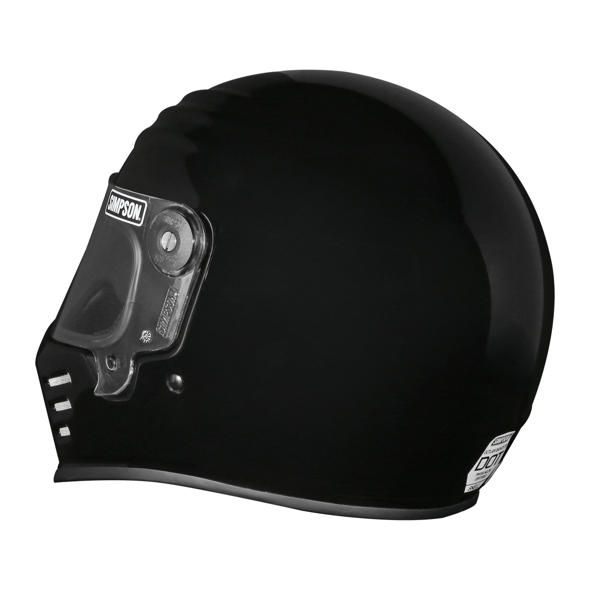 Simpson Motorcycle Outlaw Bandit 3.0 Helmet - Black SM - OB32SM