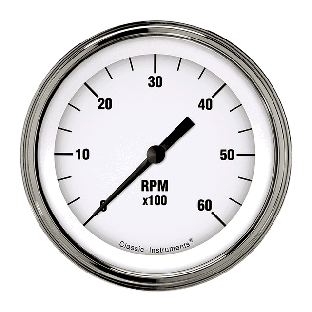 Classic Instruments White Hot 3 3/8" Tachometer - WH60SLF