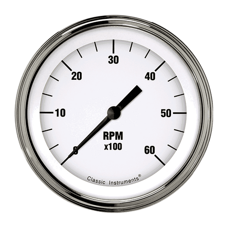 Classic Instruments WHITE HOT 3IN TACH 6000 RPM - WH60SLC