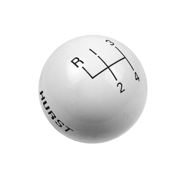 Hurst Shift Knob - 4-Speed Pattern - White - 1637626