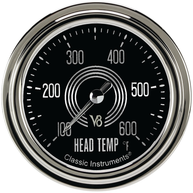 Classic Instruments V8 Speedster 2-5/8" Cylinder Head Tempature Gauge - V8SR397SLC