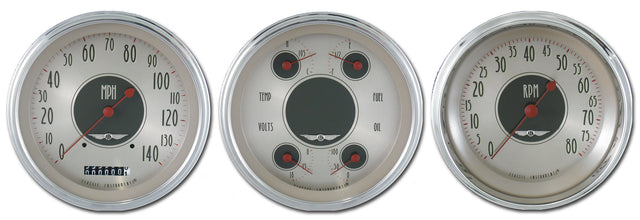 Classic Instruments American Nickel 3 Gauge Set - AN53SLC