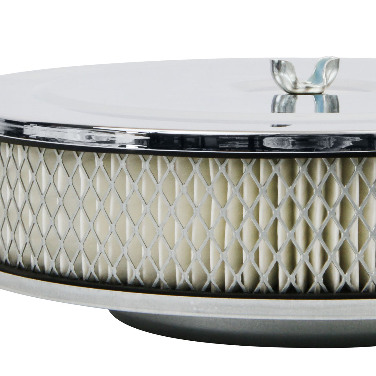Mr Gasket Air Cleaner - 9 Inch Diameter x 2-3/4 Inch Tall - Chrome - 1487
