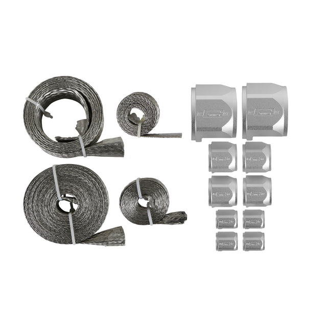 Mr Gasket Flex-Braid Hose Sleeve Kit - Silver - 8092