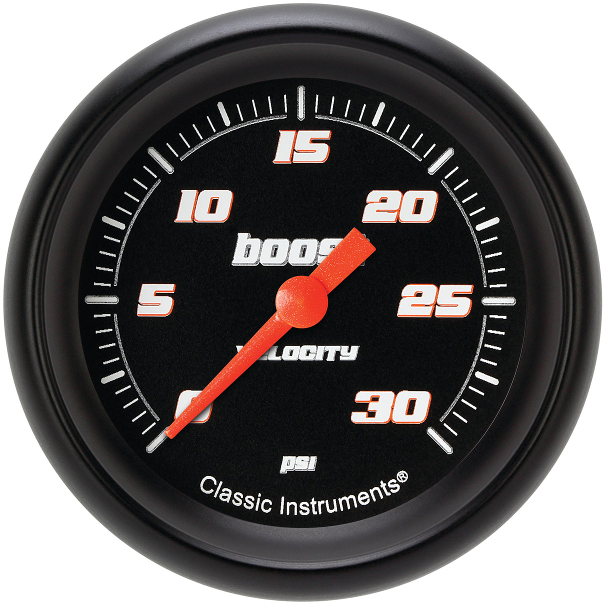 Classic Instruments Velocity Black 2-5/8" Boost Gauge (30 PSI) - VS342BBPF