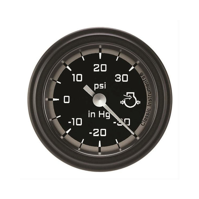 Classic Instruments Autocross Gray 2 1/8" Boost/Vacuum Gauge - AX141GBLF