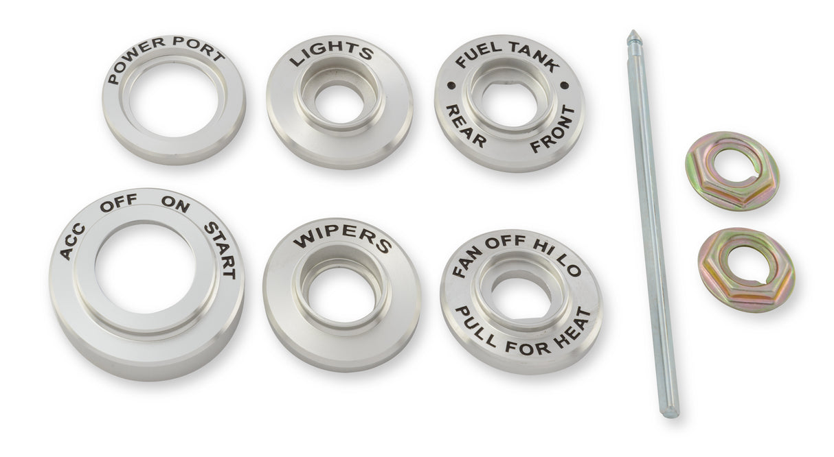 Scott Drake 1968-77 Bronco Billet Dash Knob and Bezel Master Kit - C8TZ-10852-MKBL