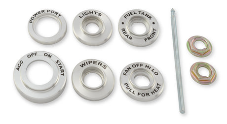Scott Drake 1968-77 Bronco Billet Dash Knob and Bezel Master Kit - C8TZ-10852-MKBL