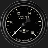 Classic Instruments Moal Bomber 2 5/8" Voltage Gauge - MA330BLF