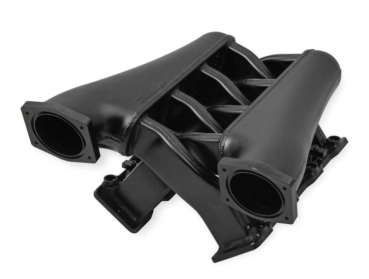 Holley 822202 Sniper EFI Fabricated Intake Manifold Dual Plenum 92mm LS3/L92, Rail Kit - Blk