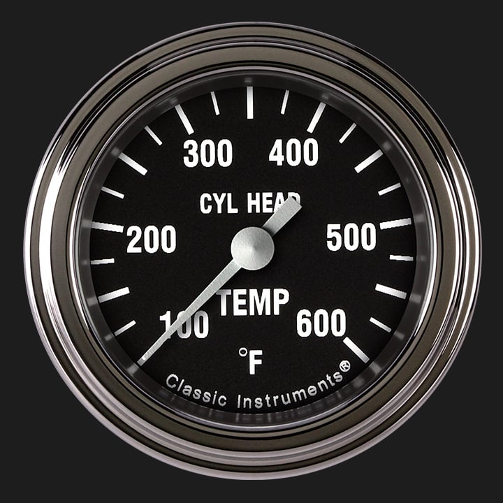 Classic Instruments Hot Rod 2 1/8" Cylinder Head Temp. Gauge - HR197SLF