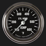 Classic Instruments Hot Rod 2 1/8" Cylinder Head Temp. Gauge - HR197SLF