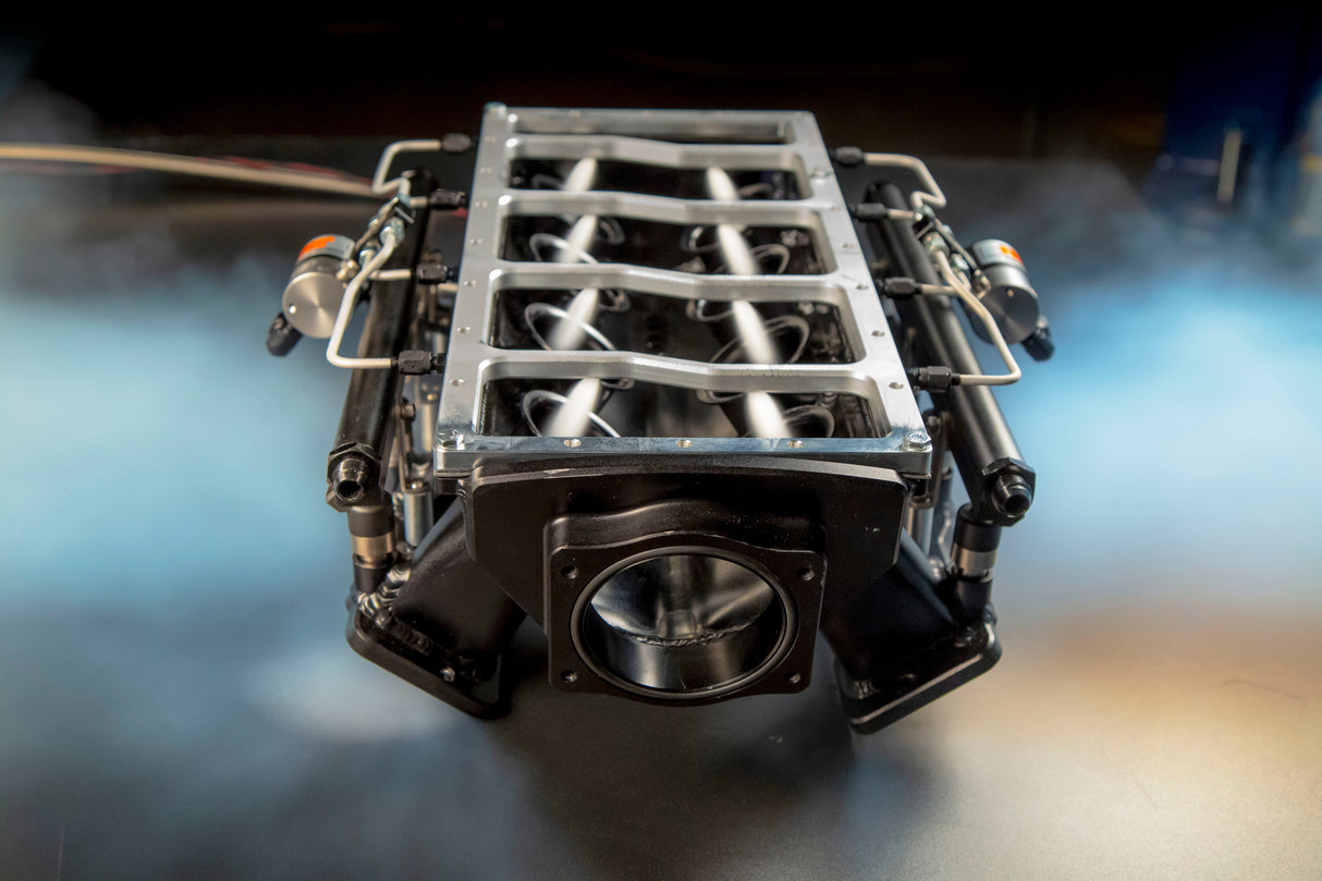 Dry NOS Plate for Sniper EFI Fabricated Race Series LS Intake Manifolds-Silver - 12536NOS
