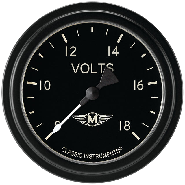 Classic Instruments Moal Bomber 2-5/8" Volt Gauge - MA330BLF