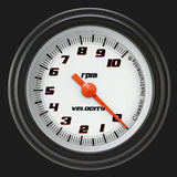 Classic Instruments Velocity White 2 1/8" Tachometer - VS183WBLF