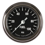 Classic Instruments Hot Rod 2-1/8" Fuel Pressure Gauge (100 PSI) - HR146SLF