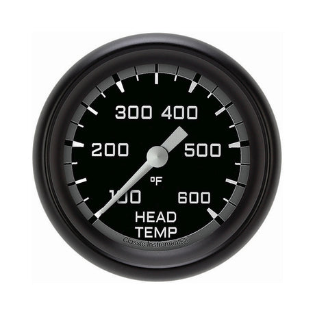 Classic Instruments Autocross Gray 2 5/8" Cylinder Head Temp. Gauge - AX397GBPF