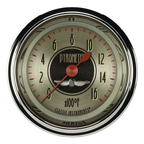 Classic Instruments All American Nickel 2 1/8" Exhaust Gas Temp. Gauge - AN198SHC