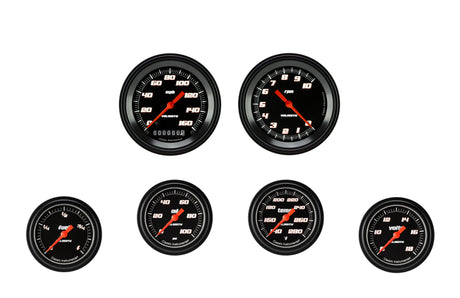 Classic Instruments Velocity Black Six Gauge Set 301 - VS301BBLF