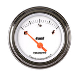 Classic Instruments VELOCITY WHITE 2IN FUEL 240-33 - VS09WSLC