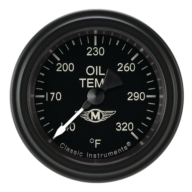 Classic Instruments Moal Bomber 2-1/8" Oil Temperature Gauge - MA128BLF