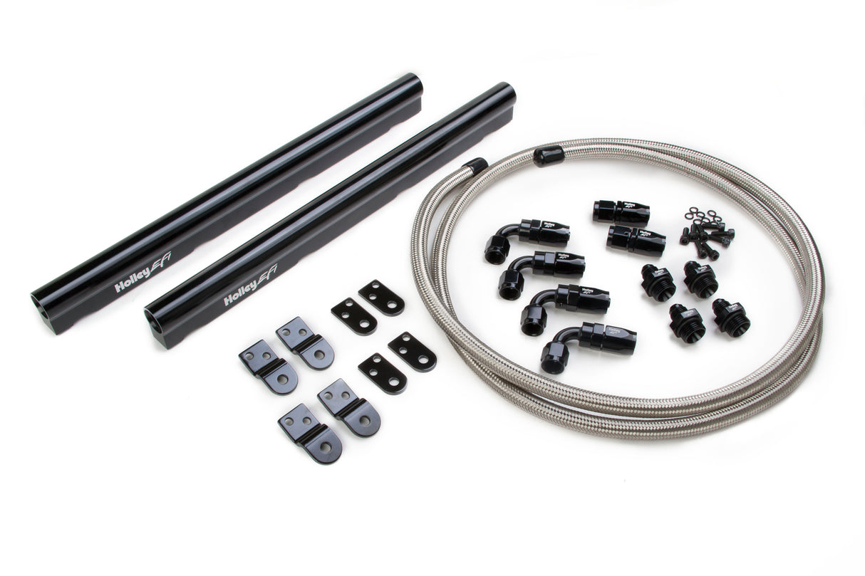 Holley 534-210 LS Hi-Flow Fuel Rail Kit - Includes Hose & Fittings Fits LS1, LS2, LS3, LS6 & L99 factory intakes
