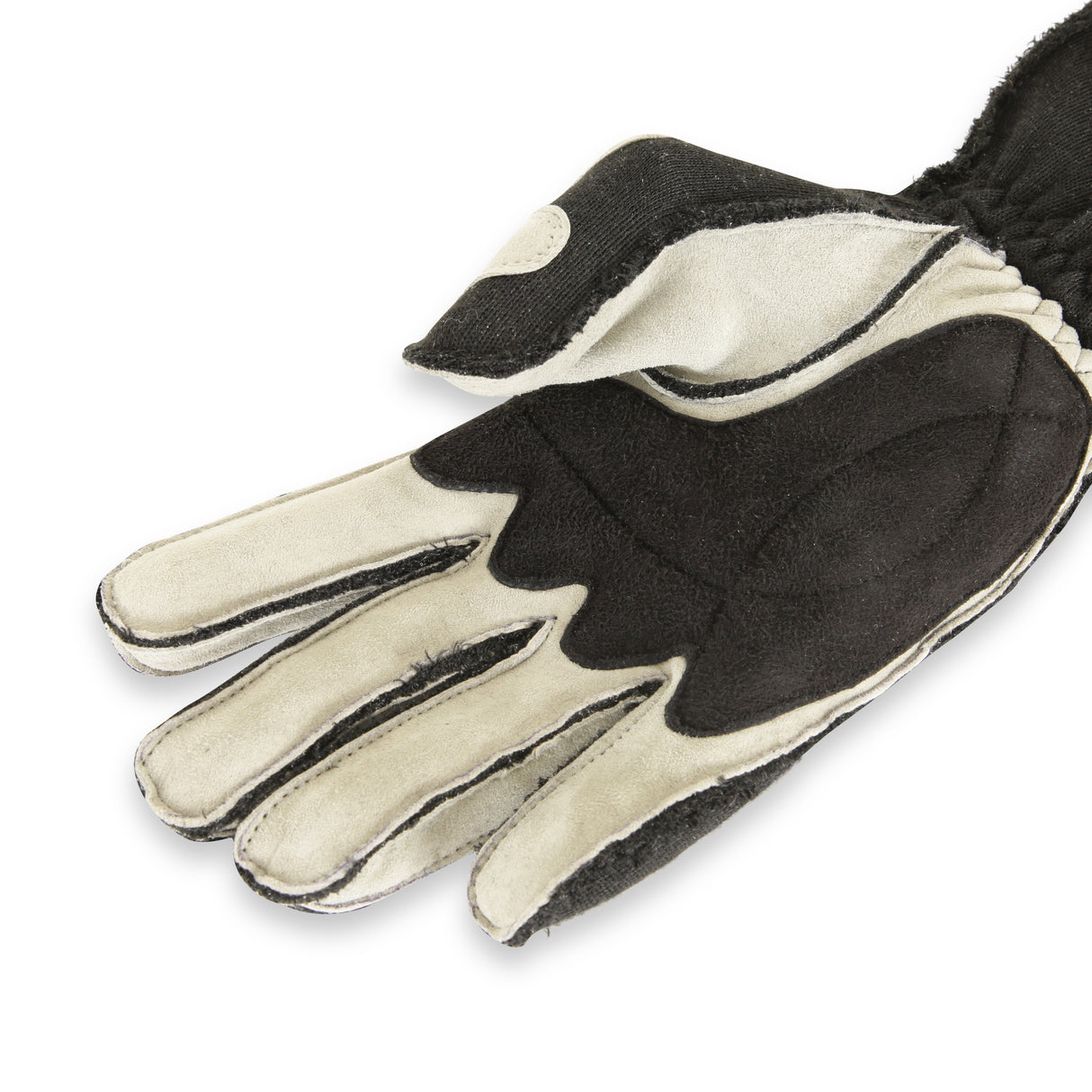 Racequip SFI 3.3/5 Black / Gray Outseam Short Gauntlet Nomex Race Gloves - Medium - 356603RQP