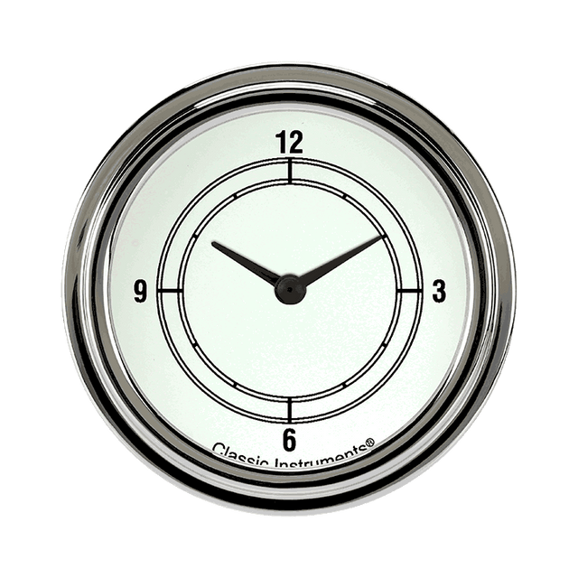 Classic Instruments Classic White 2 5/8" Clock - CW92SLF