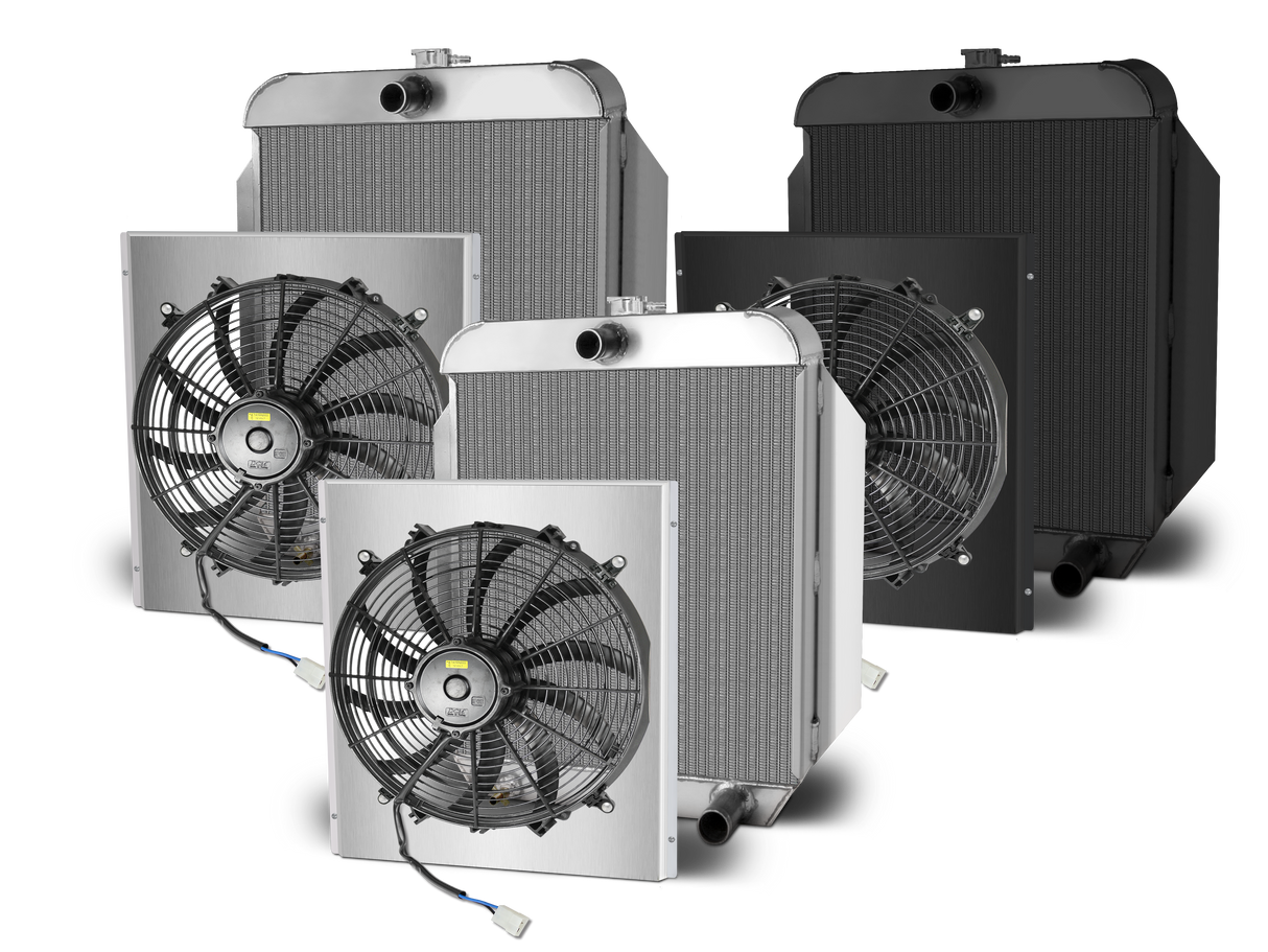 AFCO Aluminum Radiator and Shroud 1935-56 Ford F100 - 80162-B-SB-N 80162-B-SB-N