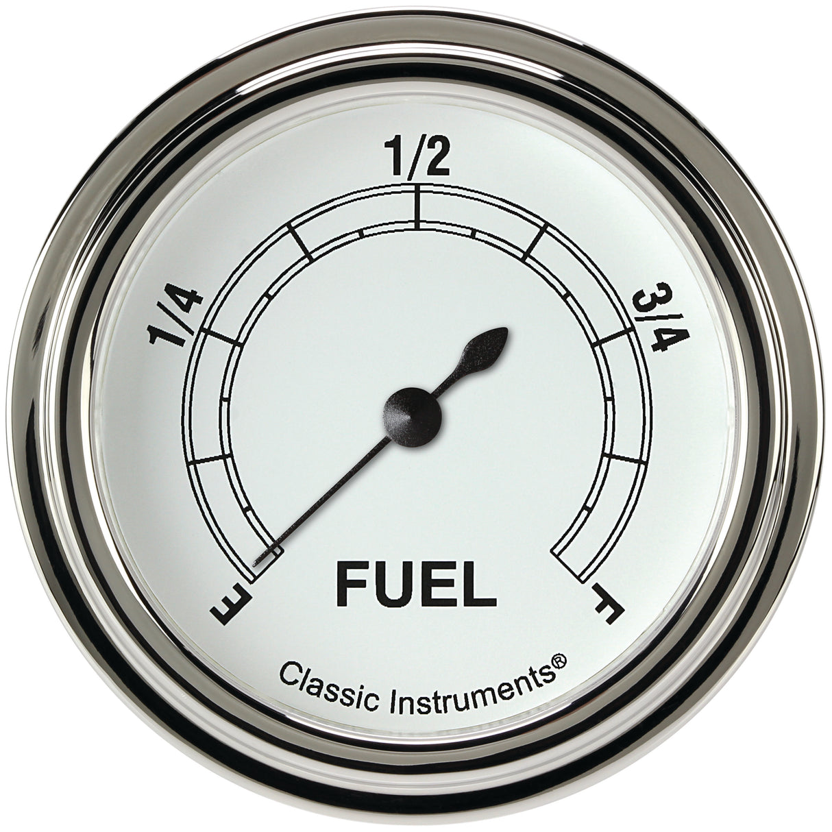 Classic Instruments Classic White 2-5/8" Fuel Level Gauge - CW309SLF