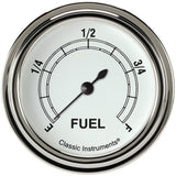 Classic Instruments Classic White 2-5/8" Fuel Level Gauge - CW309SLF