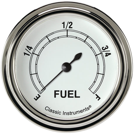 Classic Instruments Classic White 2-5/8" Fuel Level Gauge - CW309SLF